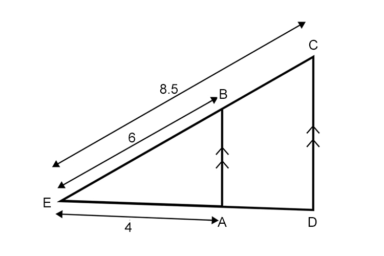 Answer to example 3 explained, length ED equals 5.66